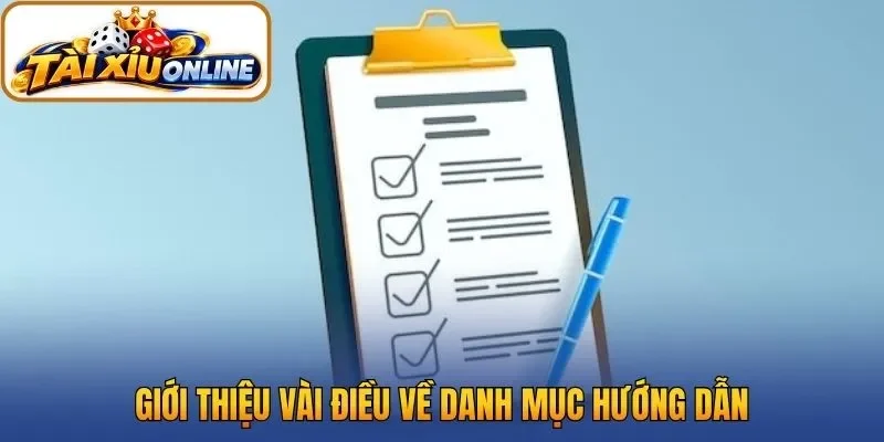 Giới thiệu vài điều về danh mục hướng dẫn
