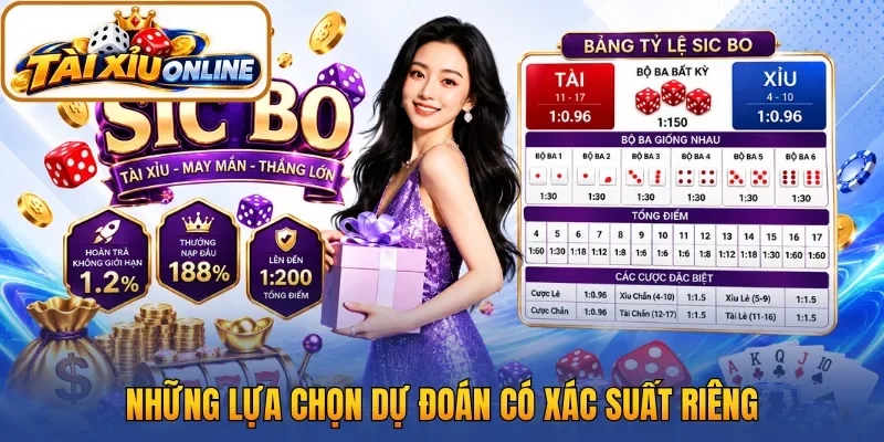 Những lựa chọn dự đoán có xác suất riêng
