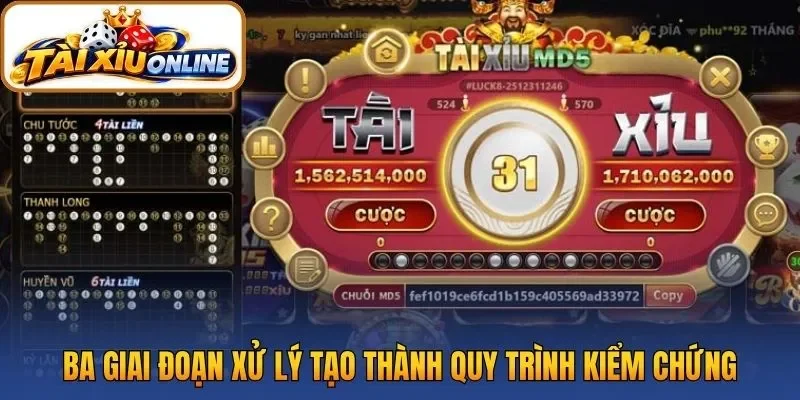 Ba giai đoạn xử lý tạo thành quy trình kiểm chứng