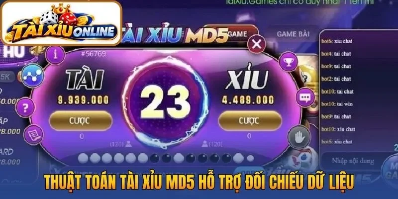 Thuật toán Tài xỉu MD5 hỗ trợ đối chiếu dữ liệu
